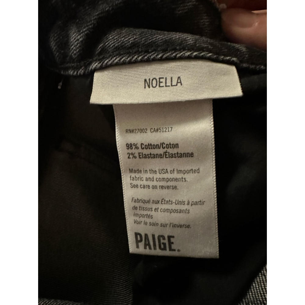 Women's PAIGE Noella Straight Leg Jeans in Black, Size 29 (33x28) - Picture 4 of 10
